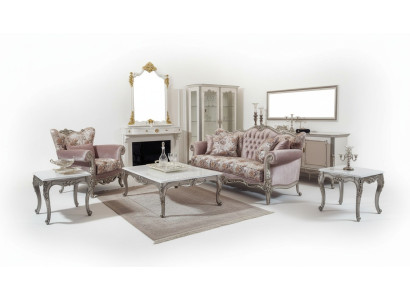 Ensemble de luxe Suite canapé 3 pièces 3 places + 1 fauteuil table basse canapé fauteuil