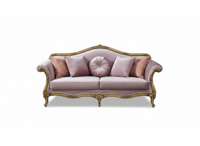 Canapé 3 places en textile violet Canapés Canapé Rembourrage Luxe classique trois places