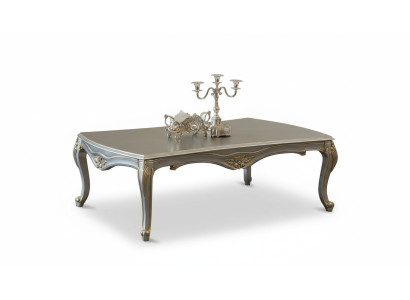 Table basse de luxe Tables basses classiques Table d'or et d'argent Table en bois