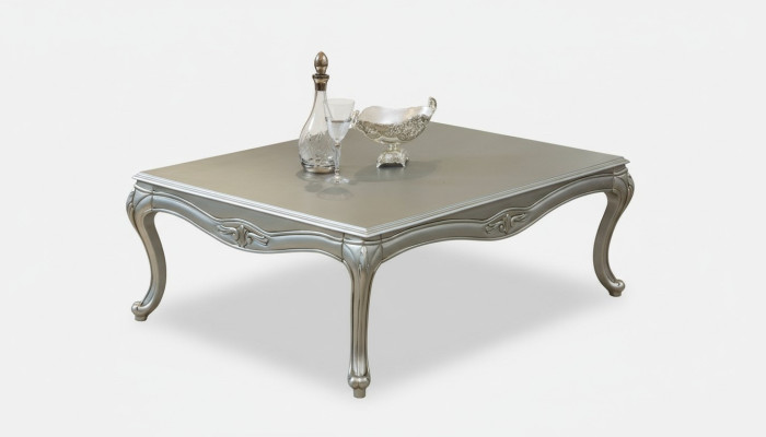 Table basse de luxe Tables basses classiques Table en argent Nouvelle table en bois