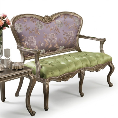 Baroque Rococo Tabouret Canapé Bancs Colorés Canapé Mobilier Classique Chesterfield