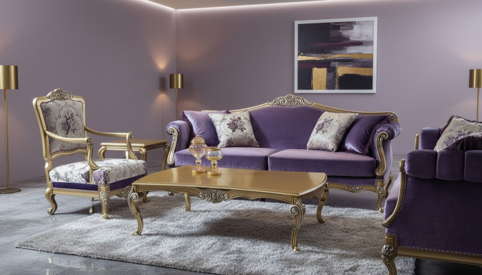 Ensemble de canapés de luxe 3+2+1 place tables basses canapés fauteuil en tissu divan 4 pièces.