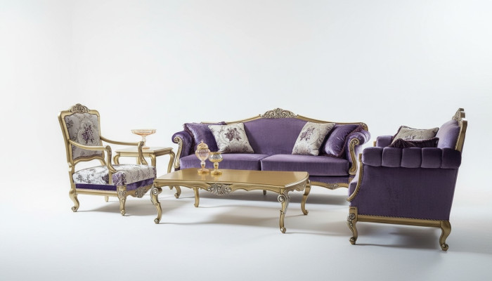 Ensemble de canapés de luxe 3+2+1 place tables basses canapés fauteuil en tissu divan 4 pièces.
