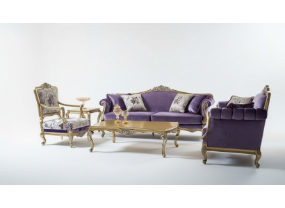 Ensemble de canapés de luxe 3+2+1 place tables basses canapés fauteuil en tissu divan 4 pièces.
