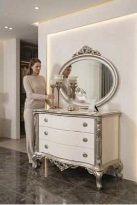 Luxueux commode Meubles Buffet Commodes Buffet avec miroir Ensemble de 2 pièces nouveau