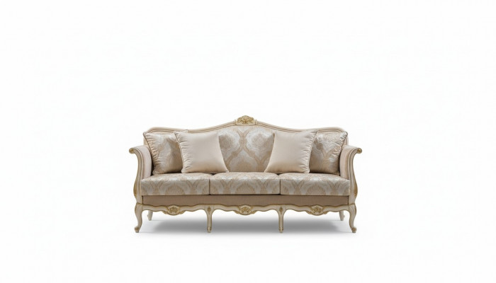 Canapé trois places de luxe Canapés trois places style classique Beige