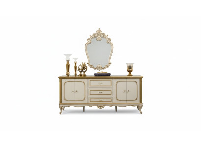 Meubles italiens Commode Dorée Baroque Rococo Buffet Commodes en bois