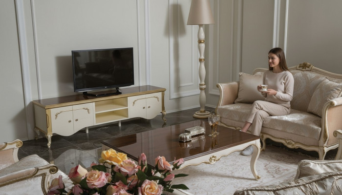 Luxury set Table basse tv Armoire Canapé Canapé Ensemble de rembourrage Suite 3 pièces. neuf