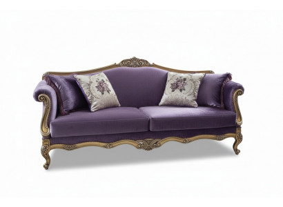 Canapé trois places Canapés trois places Canapé de luxe en velours Baroque Rococo Violet