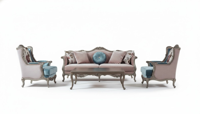 Ensemble de canapé canapé canapé sofas de luxe fauteuil 3+1+1 place ensemble table basse 4 pièces.