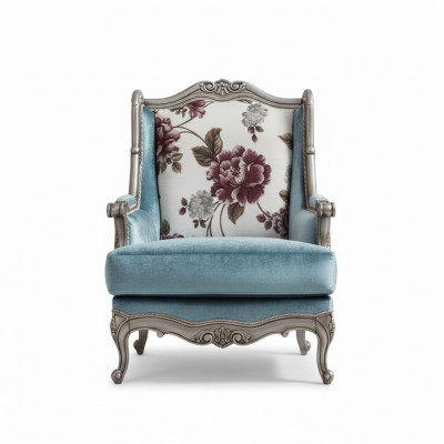 Fauteuil une place de luxe 1 place Tissu de siège rembourré classique
