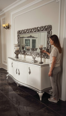 Commode française Buffet Commodes Console Buffet Bois Miroir