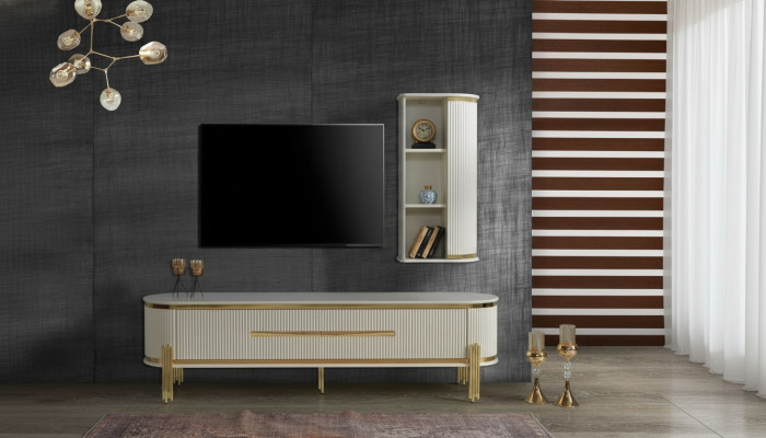Luxueux meuble TV, meuble télé, commode, bahut, buffet, unité murale 2 pièces neuf.
