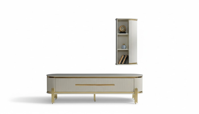 Luxueux meuble TV, meuble télé, commode, bahut, buffet, unité murale 2 pièces neuf.