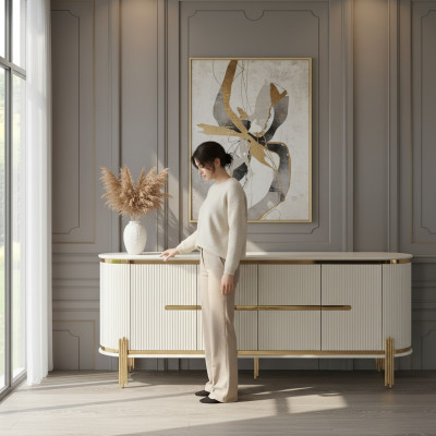 Luxueux bahuts en bois pour la chambre à coucher de design moderne