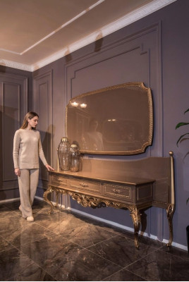 Luxueuses consoles avec miroir Luxueux buffet Commode Console