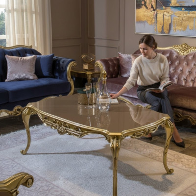 Table basse en or Table d'appoint Table basse Table de design Table de salon