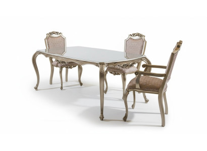Ensemble de salle à manger Ensemble de salle à manger Classique Baroque Rococo 4 pièces Suite de chaises 4x Chaises