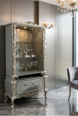 Vitrines Verre Bois Armoire Vitrine Salon Mobilier Buffet Armoires