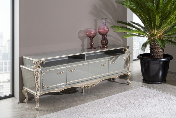 Buffet Étagère de luxe en bois Buffet Armoires Salon Meuble bas Design