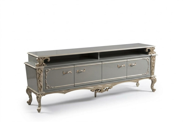 Buffet Étagère de luxe en bois Buffet Armoires Salon Meuble bas Design