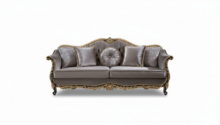 Canapé 3 places en tissu de design en style textile classique ou luxueux