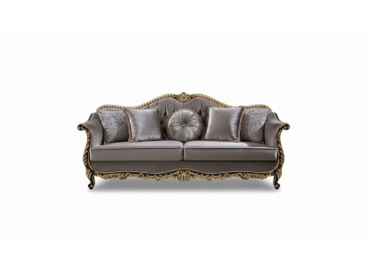 Canapé 3 places en tissu de design en style textile classique ou luxueux
