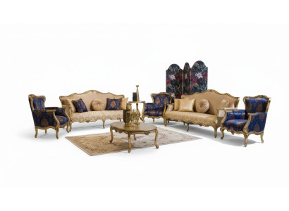Ensemble de canapé classique 3+3+1+1 place de luxe Ensemble de fauteuil canapé 4 pièces