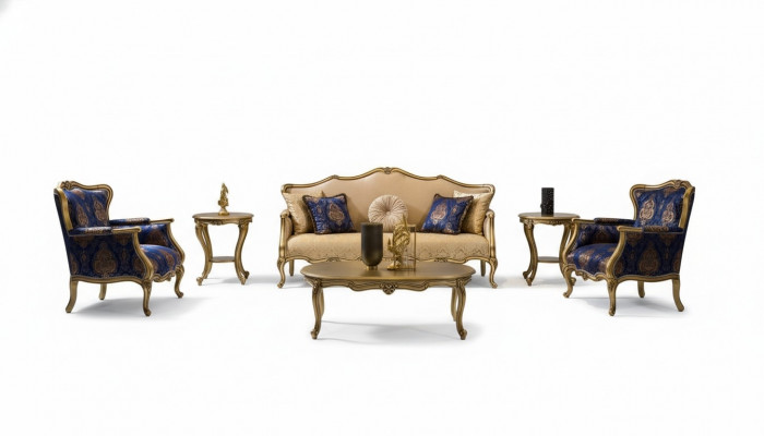 Canapé trois places Canapés Se d'assemblage design de tissu de siège de canapé de mobilier de style de textile