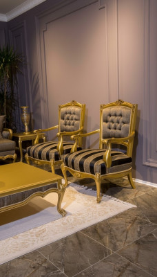 Fauteuil Meubles Chaises Design Art Déco Textile Salon Fauteuil Design nouveau