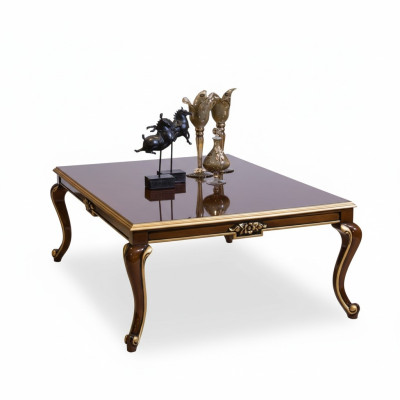 Table basse de luxe Marron Tables basses Salon Table en bois Meubles