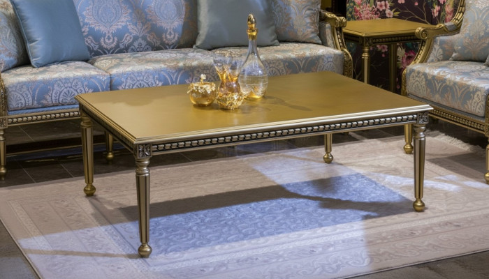 Table basse Tables basses Salon Table basse de luxe Design doré nouveau