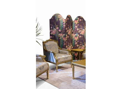 Fauteuil individuel de luxe 1 place Siège rembourré Designer Textile Tissu de siège Art déco