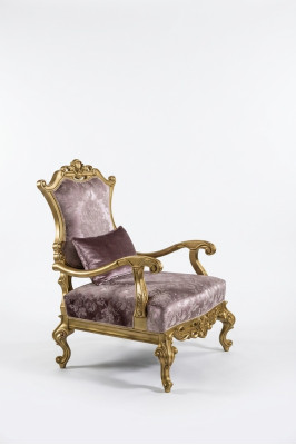 Fauteuil une place de luxe 1 place Siège rembourré en tissu baroque Art Déco