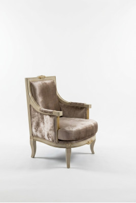 Fauteuil Art Déco Relax en tissu Salon Siège en tissu de luxe en polyester