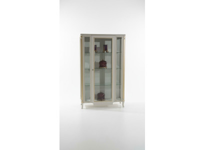 Armoires Vitrines en bois Vitrine en verre Bois massif Vitrine Salon Mobilier Buffet