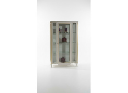 Armoires Vitrines en bois Vitrine en verre Bois massif Vitrine Salon Mobilier Buffet