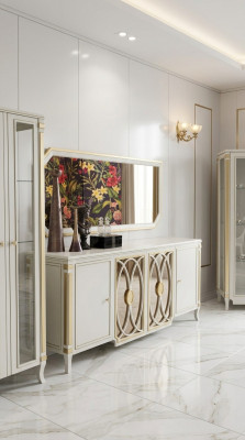 Buffet de luxe en bois Armoires de salle de séjour Vitrine nouvelle