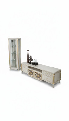 Armoire TV de luxe Lowboard Meuble Cabinet Cadre Armoires Buffet Baroque