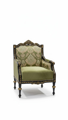 Fauteuil classique r Relax Lounge en tissu Siège Luxe Baroque Vert