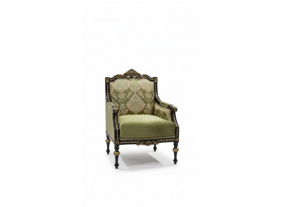 Fauteuil classique r Relax Lounge en tissu Siège Luxe Baroque Vert