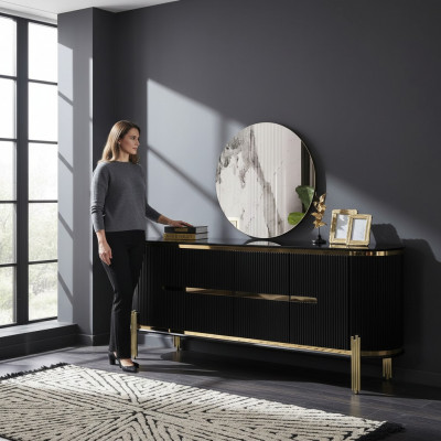 Buffet de Luxe Armoire Étagère en bois Buffet Armoires de salon Moderne Designer