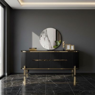 Buffet de Luxe Armoire Étagère en bois Buffet Armoires de salon Moderne Designer
