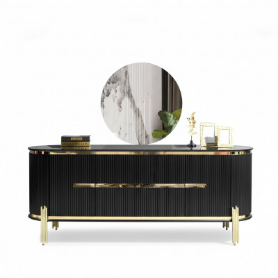 Buffet de Luxe Armoire Étagère en bois Buffet Armoires de salon Moderne Designer