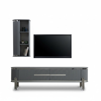 Armoire de télévision de luxe Buffet Commode Mobilier Armoire de salon Armoires Étagère Bois