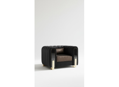 Fauteuil Medusa Luxe Siège Unique Tapisserie d'Ameublement en Tissu Canapé Canapés Noir Tissu