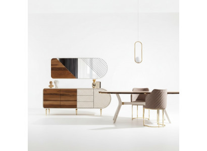 Ensemble de table de luxe de groupe d'ameublement + 2 chaises 3 pièces. Suite de salle à manger de table à manger