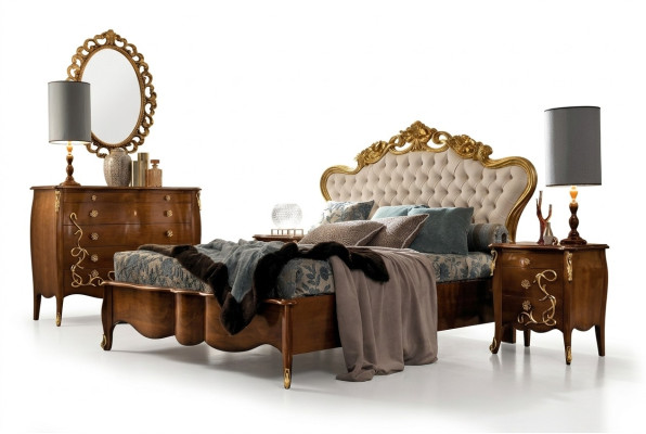 Lits Suite Lit Luxu Classique Chambre Lit Baroque Meubles Bois