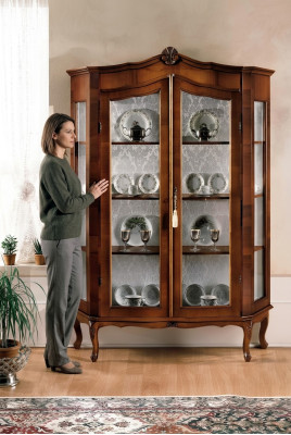 Salle de séjour Buffet en verre Armoire Vitrine Salle à manger Buffet en bois Armoires Mobilier