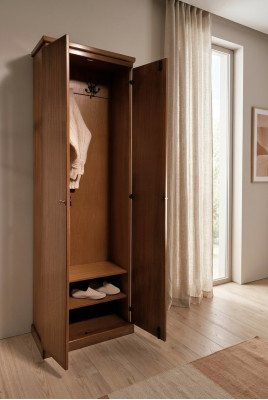 Porte-manteau Armoire Armoire Bois naturel Bois massif Armoires Couloir Bois massif